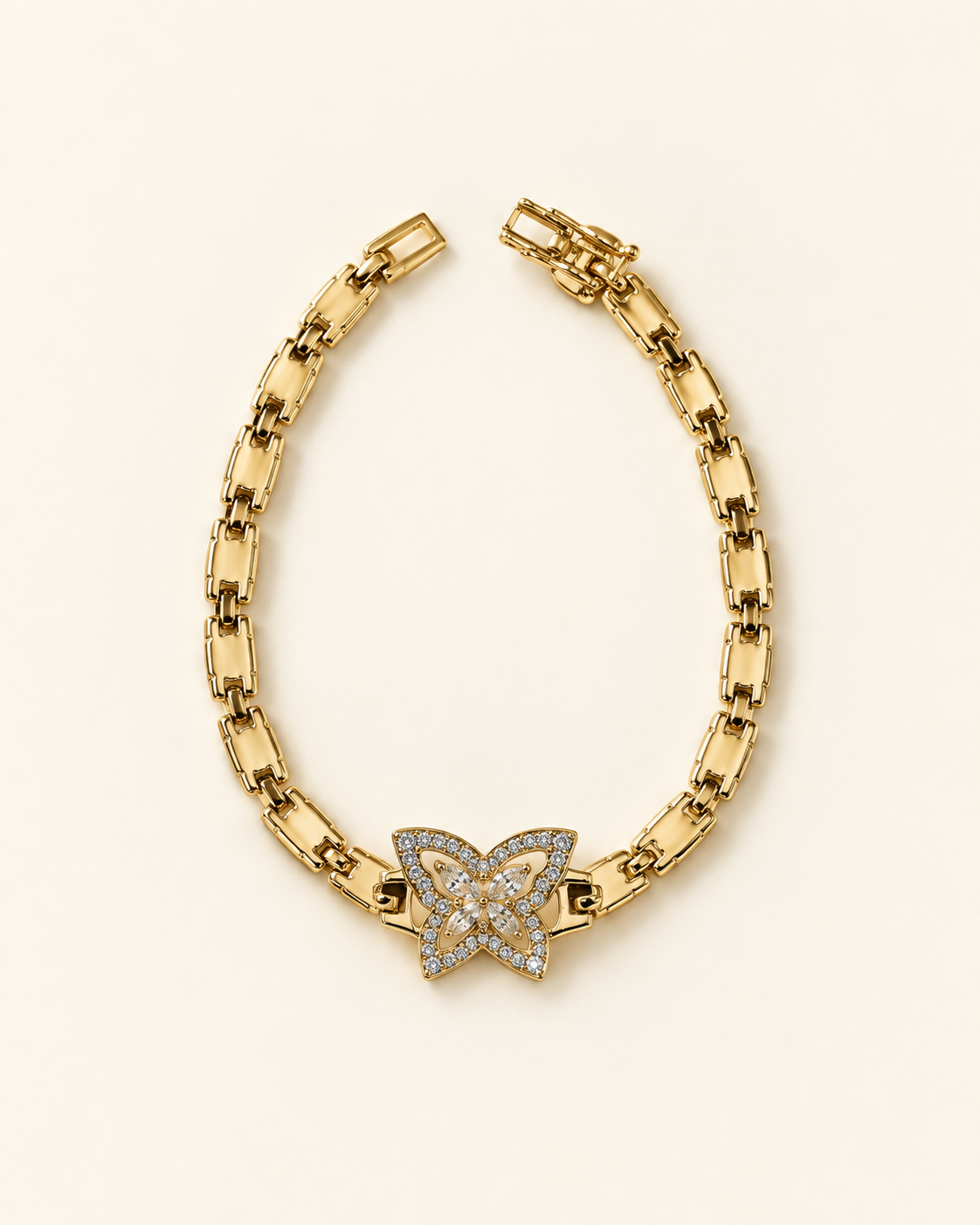 Butterfly Link Bracelet — Gold