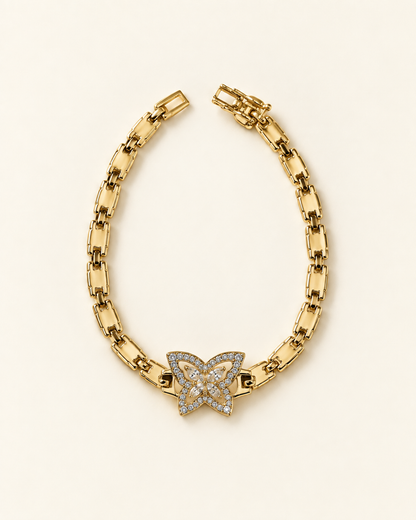 Butterfly Link Bracelet — Gold