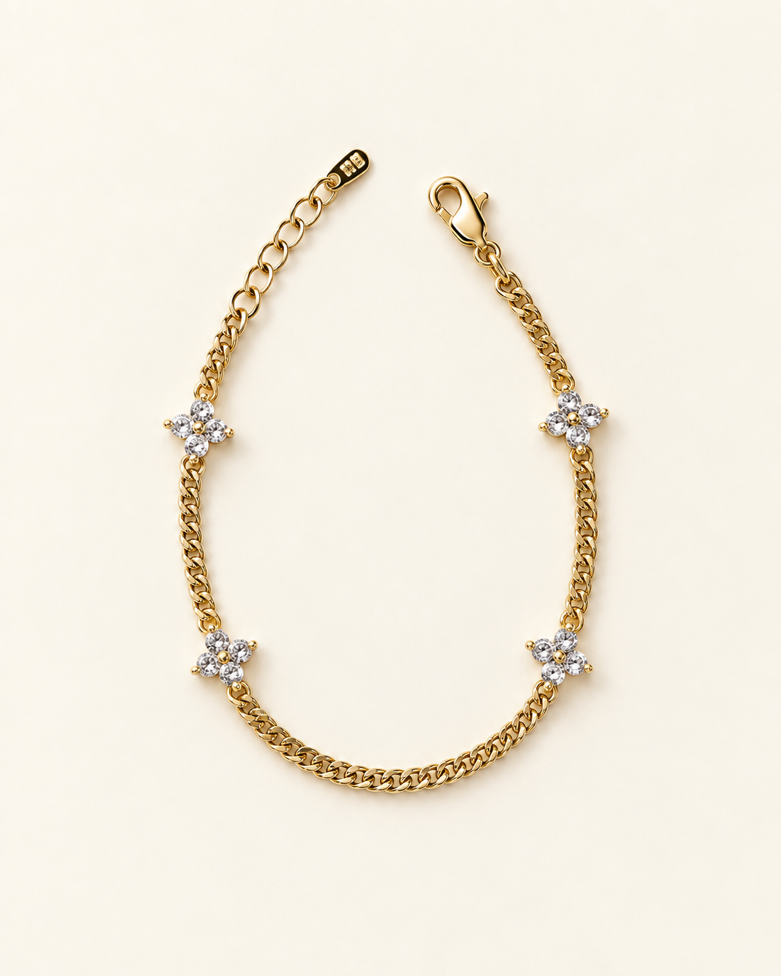 Four Flower Bracelet — Gold