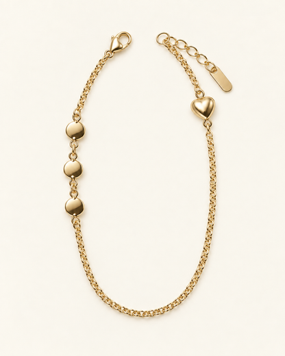 Small Station Chain Bracelet — Gold