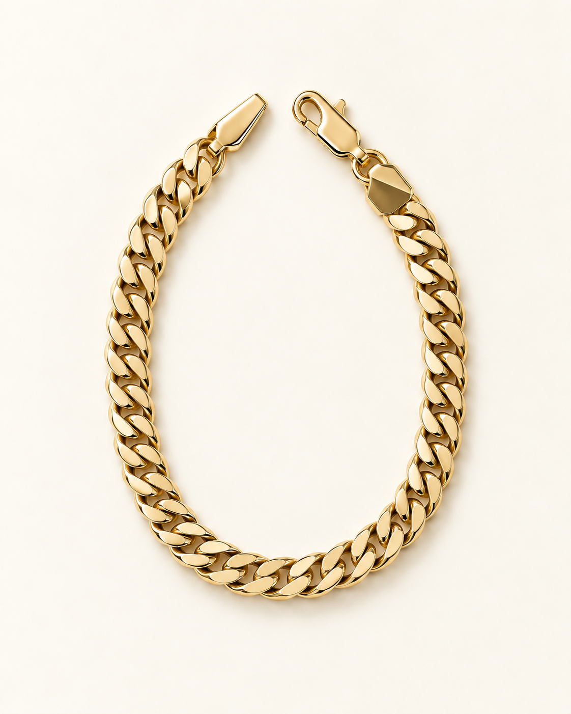 Smooth Curb Chain Bracelet — Gold