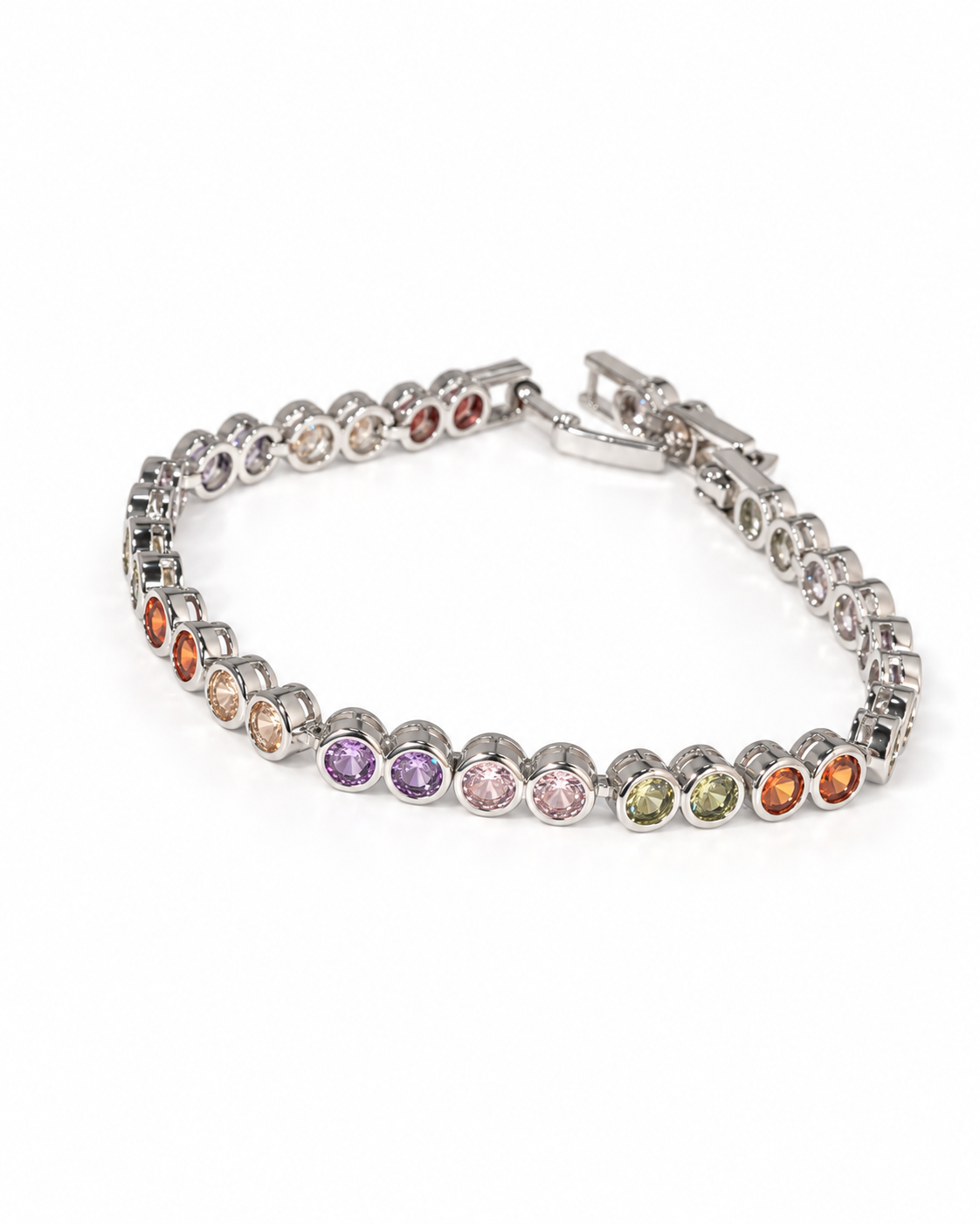 Color Story CZ Bracelet — Silver