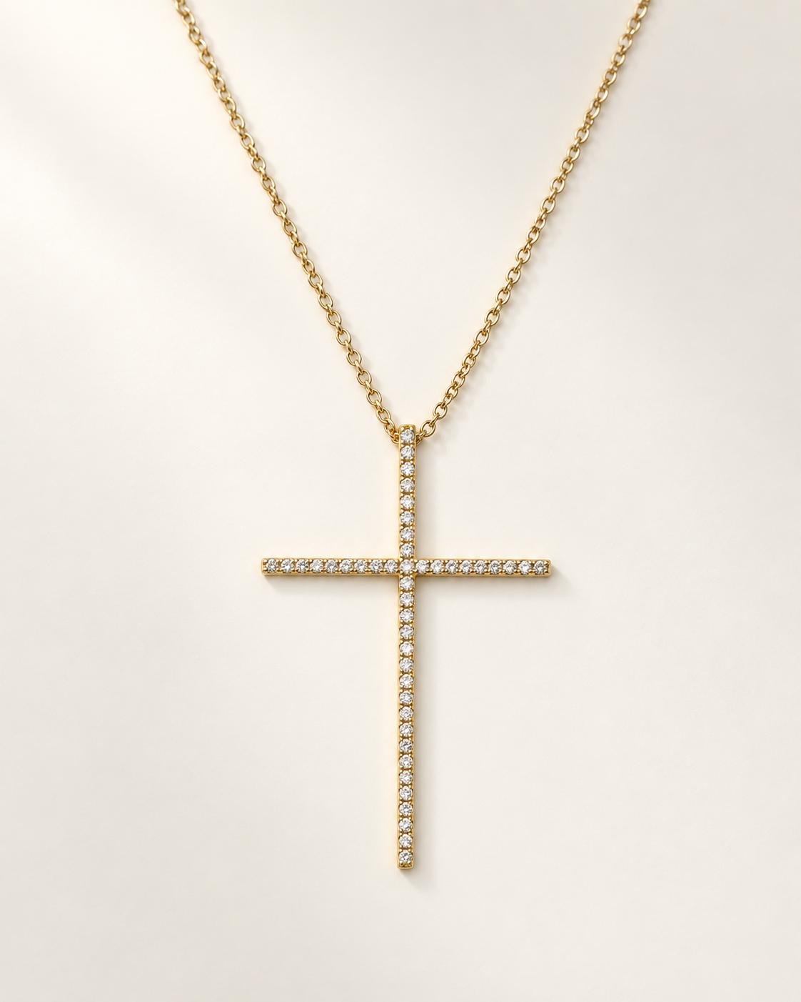Starlight Cross Necklace — Gold
