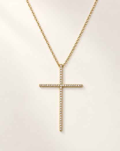 Starlight Cross Necklace — Gold