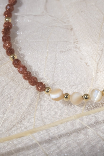 Red White Oval Beads Bracelet — real product photo