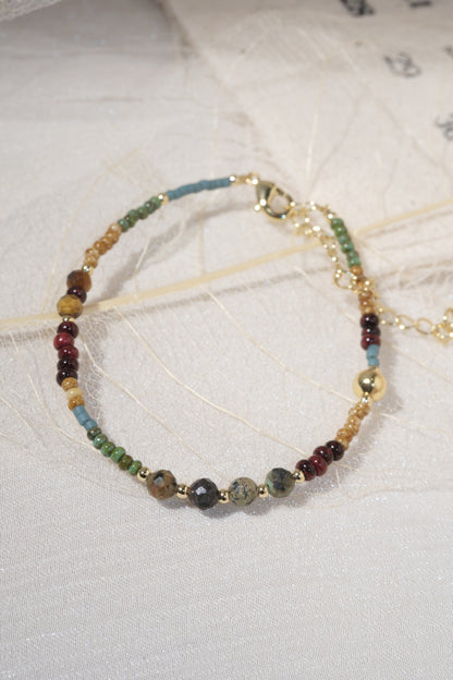 Multicolor Mixed Size Beads Bracelet — real product photo