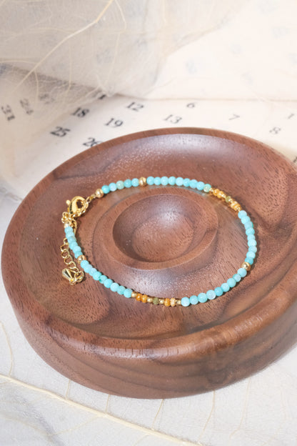 Aqua Gold Tone Cluster Bracelet — real product photo