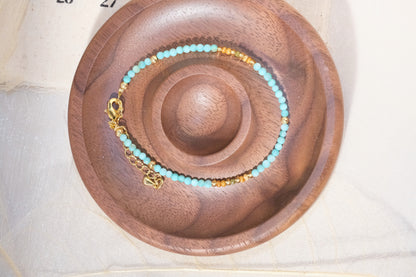 Aqua Gold Tone Cluster Bracelet — real product photo