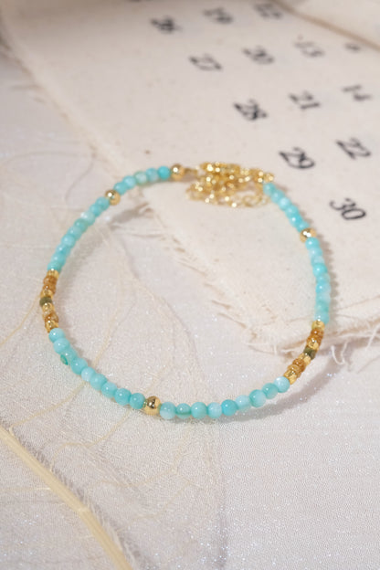 Aqua Gold Tone Cluster Bracelet — real product photo