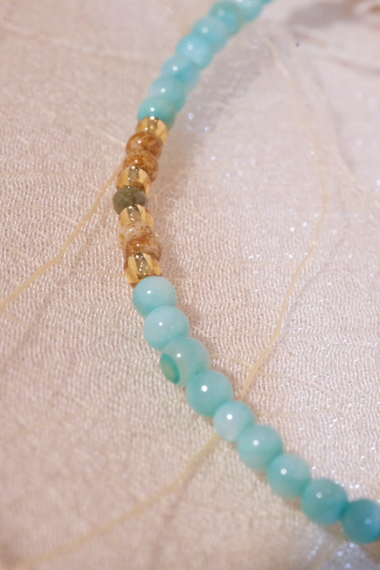Aqua Gold Tone Cluster Bracelet — real product photo