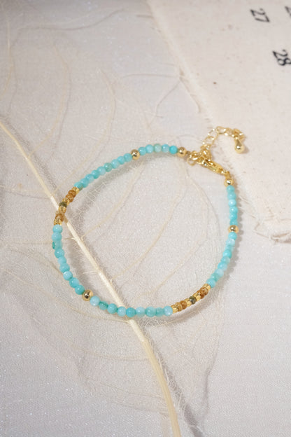 Aqua Gold Tone Cluster Bracelet — real product photo