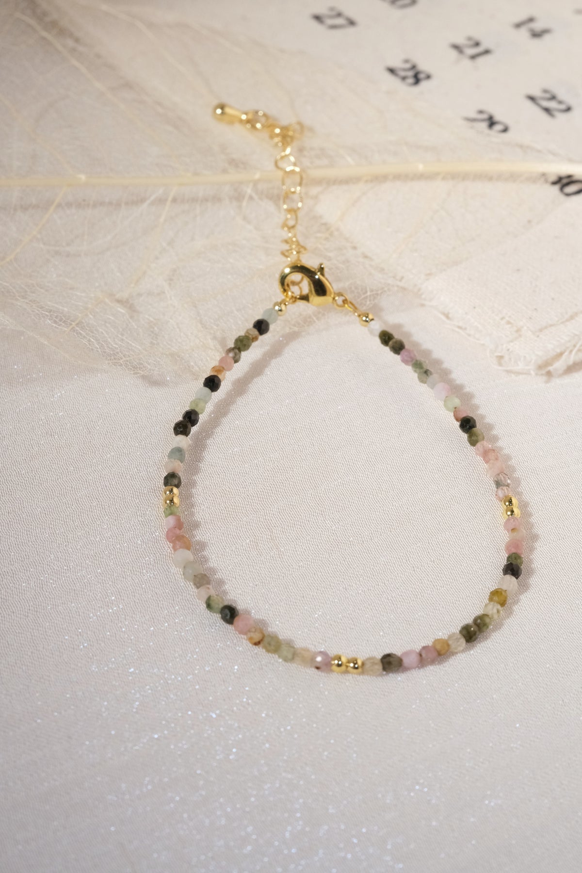 Pastel Dark Accent Beads Bracelet — real product photo