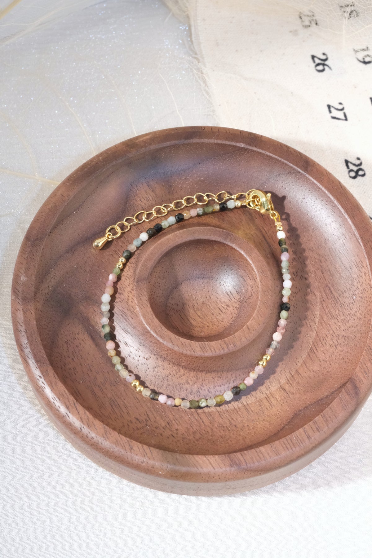 Pastel Dark Accent Beads Bracelet — real product photo