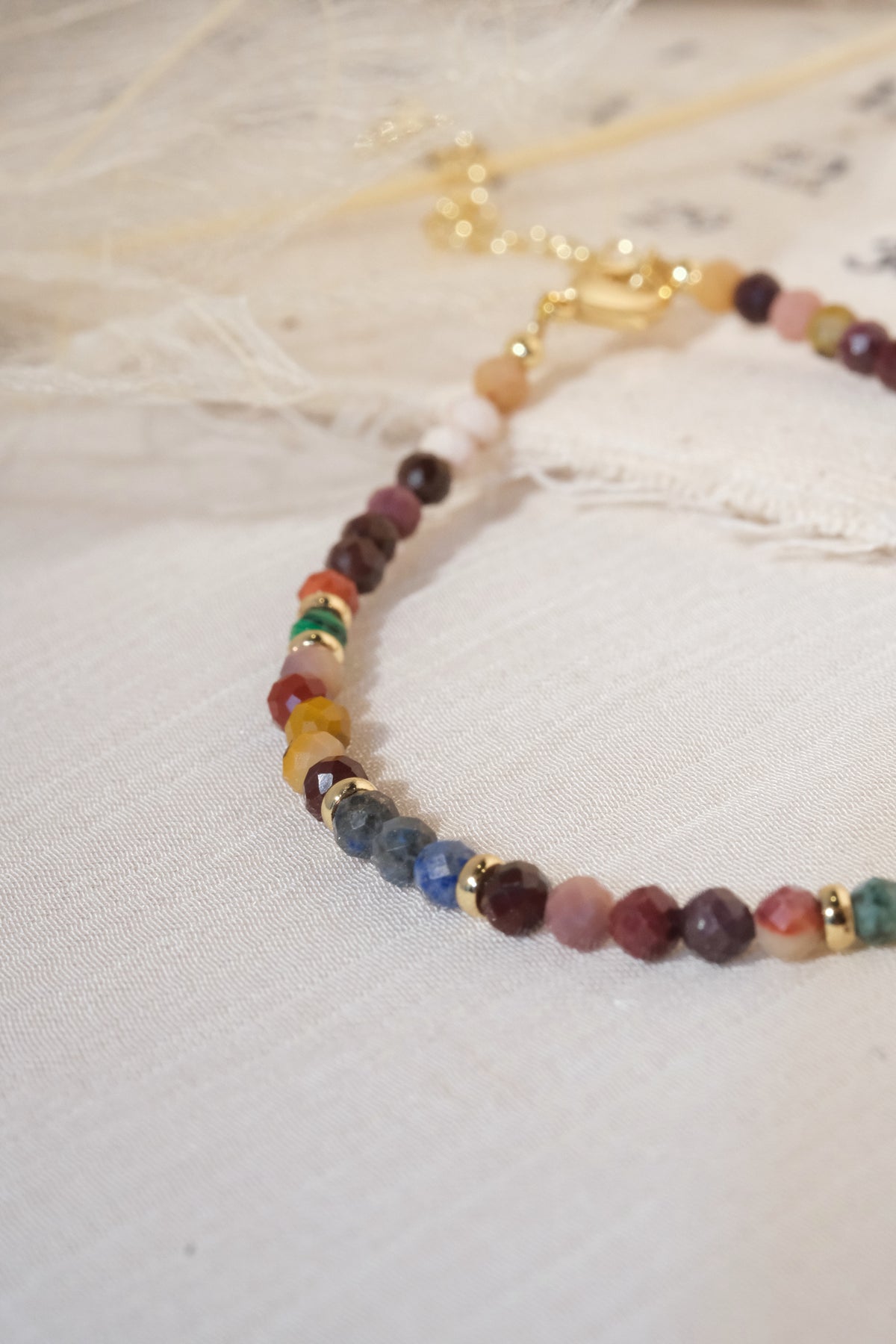 Multicolor Patterned Spacers Bracelet — real product photo