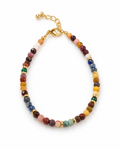 Multicolor Patterned Spacers Bracelet