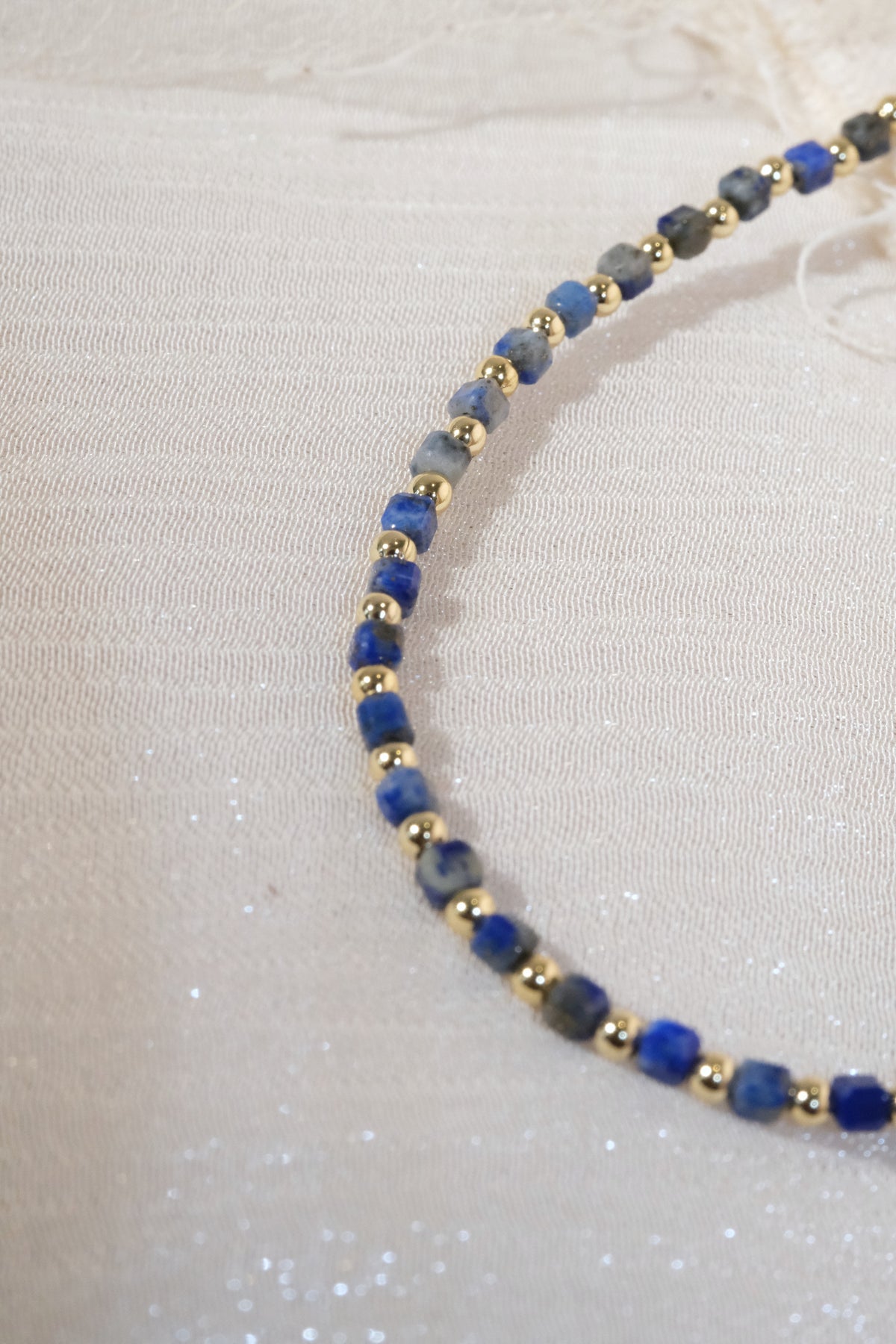 Dark Blue Round Beads Bracelet — real product photo