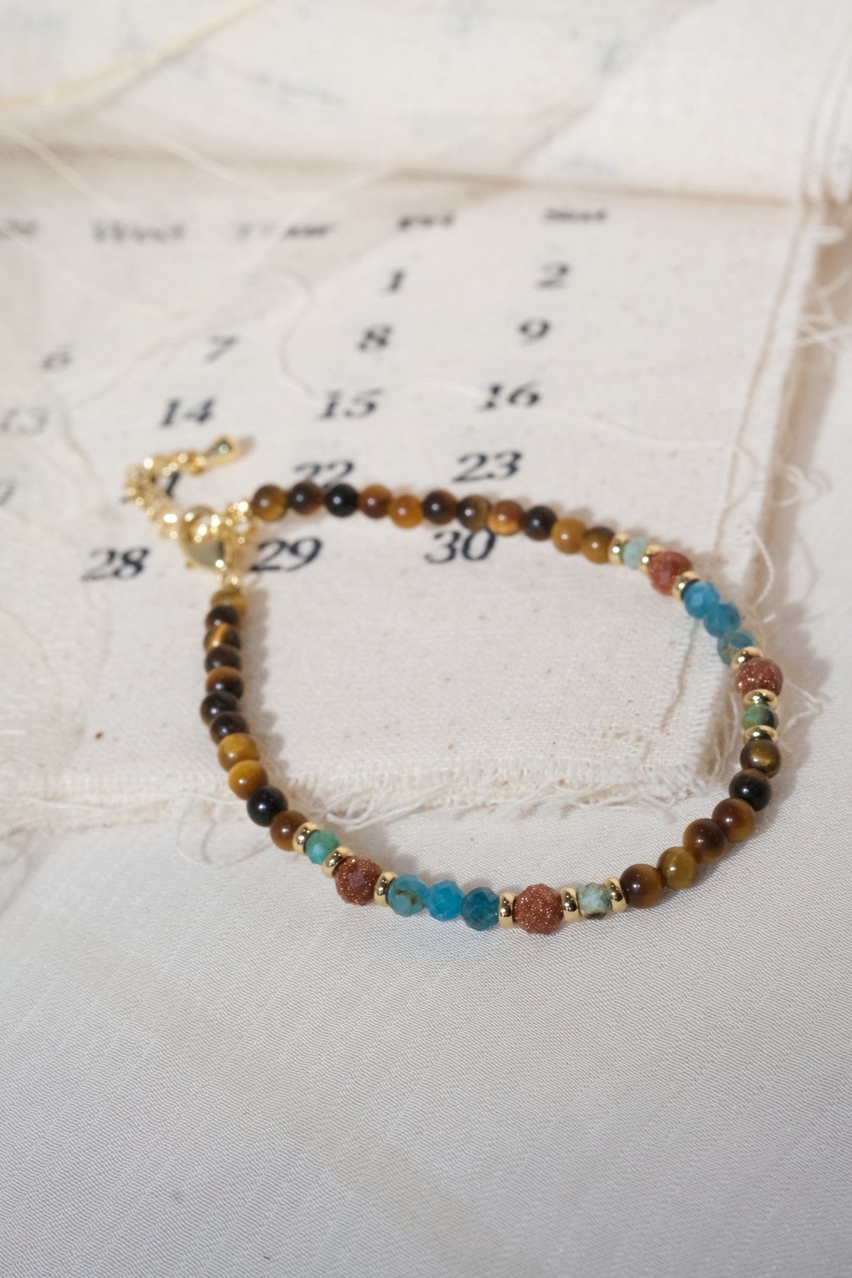 Brown Turquoise Color Accents Bracelet — real product photo