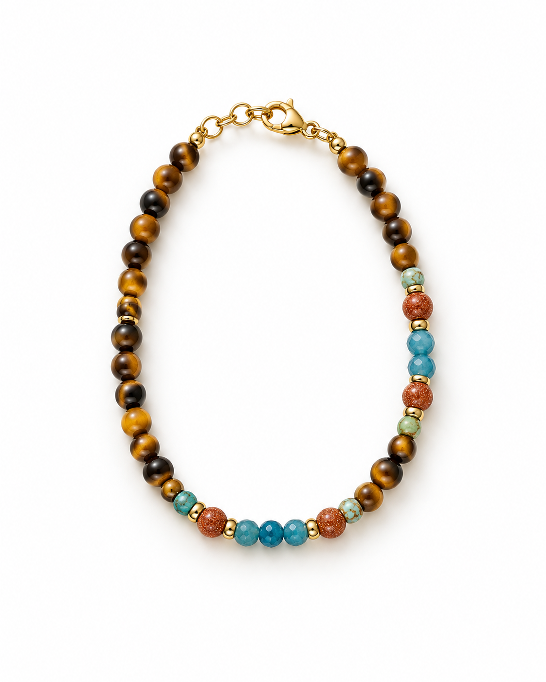 Brown Turquoise Color Accents Bracelet