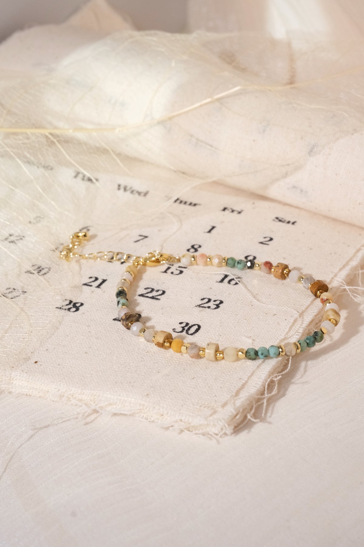 Multicolor White Stations Bracelet — real product photo
