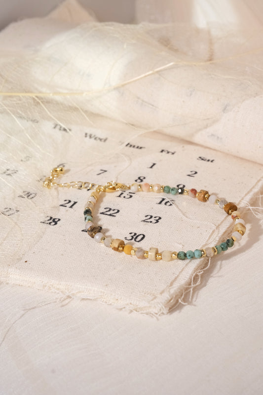 Multicolor White Stations Bracelet — real product photo