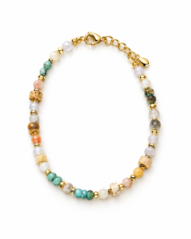 Multicolor Bead & Pearl Bracelet