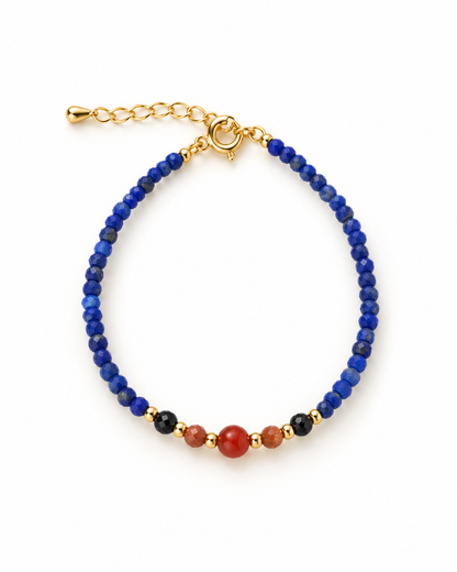 Bright Blue Red Accents Bracelet