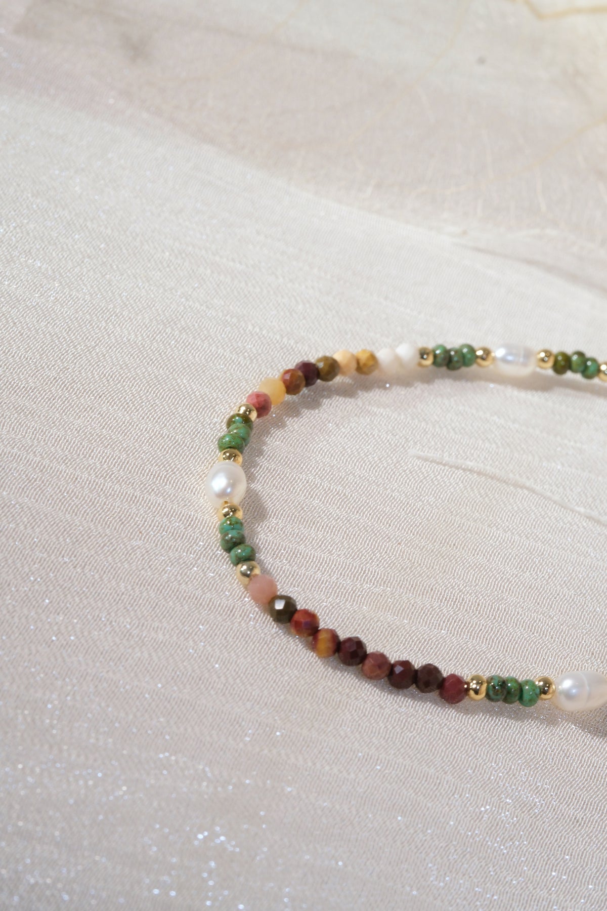 Multicolor Green Dark Sections Bracelet — real product photo