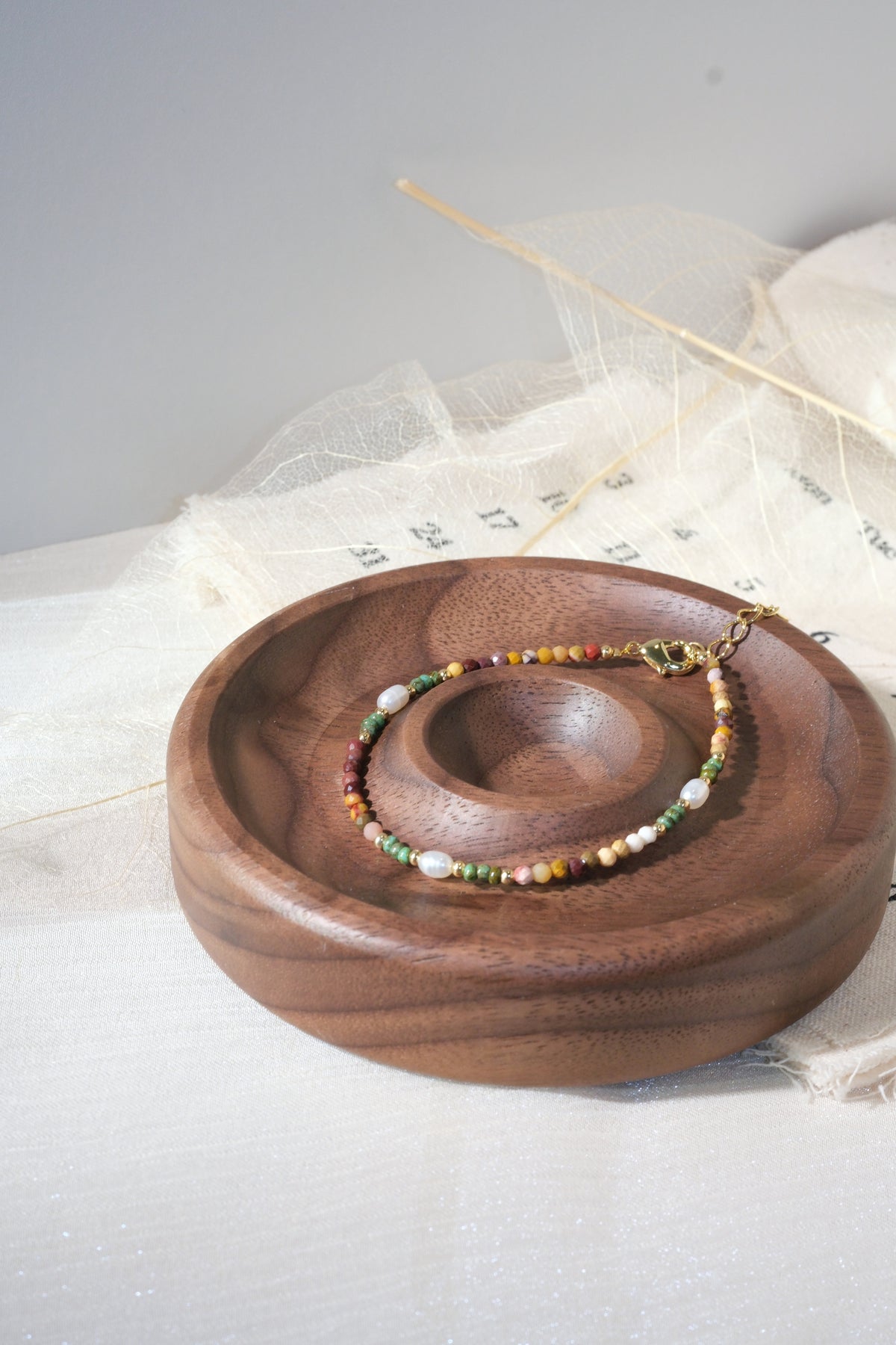 Multicolor Green Dark Sections Bracelet — real product photo