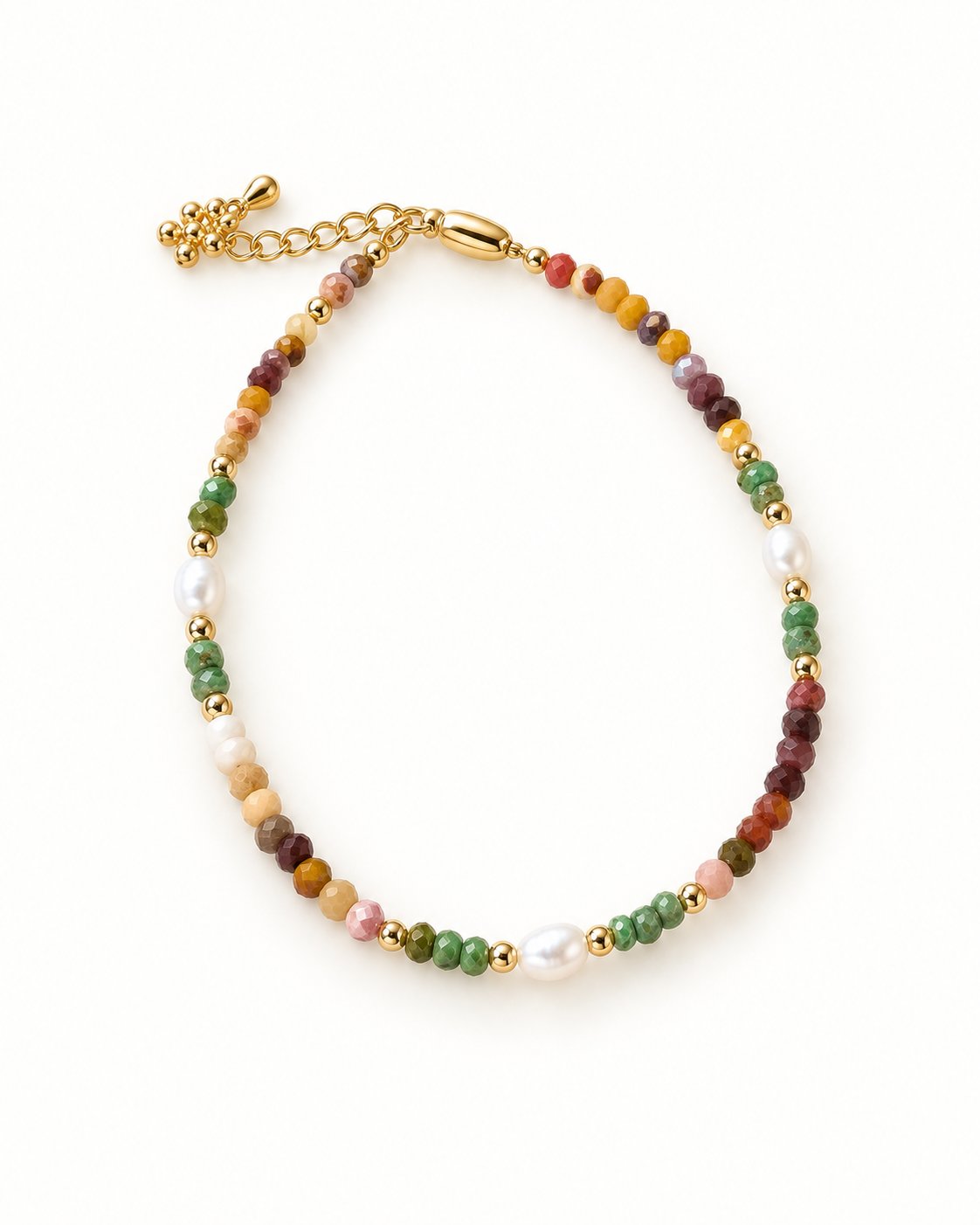 Multicolor Green Dark Sections Bracelet