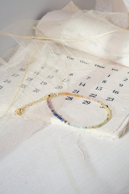Pastel Blue Green Colorblock Bracelet — real product photo
