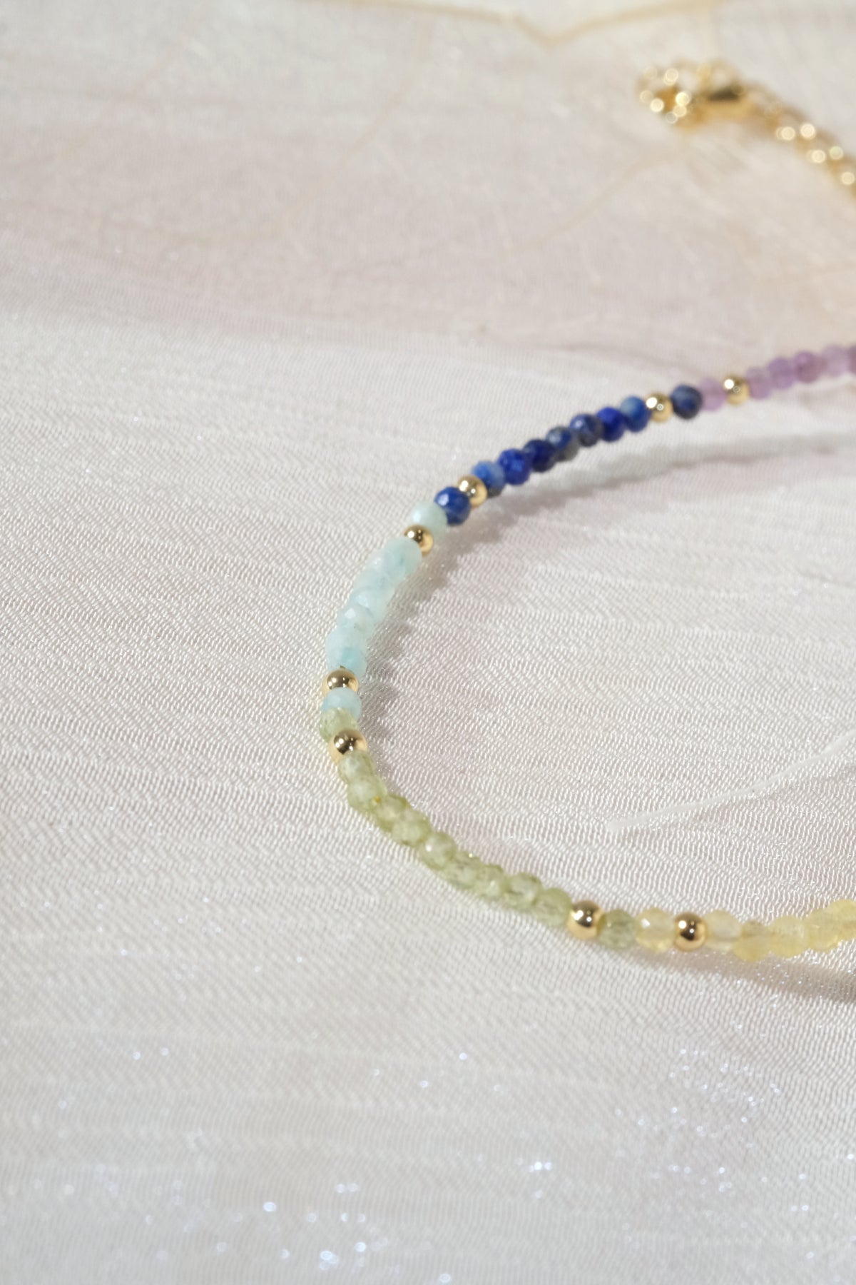 Pastel Blue Green Colorblock Bracelet — real product photo