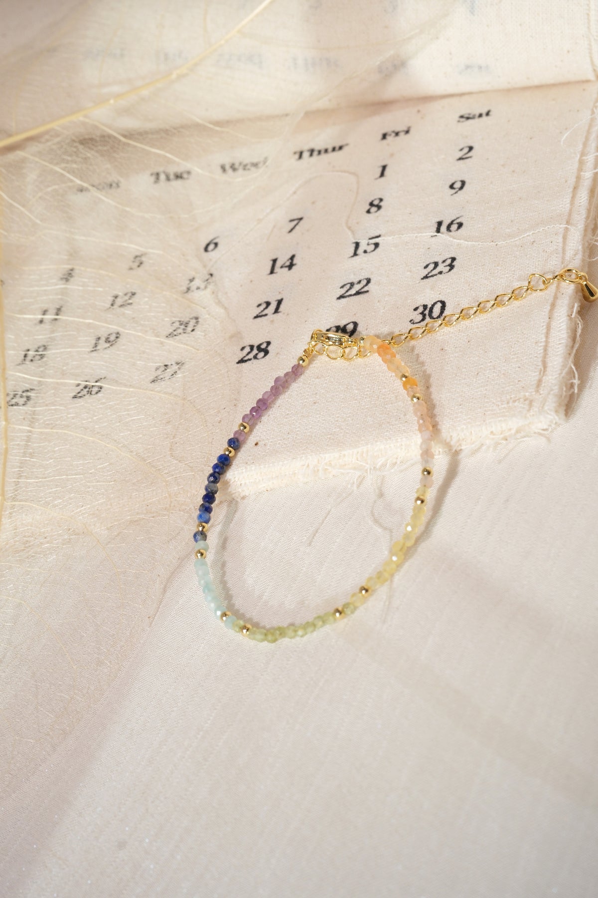 Pastel Blue Green Colorblock Bracelet — real product photo
