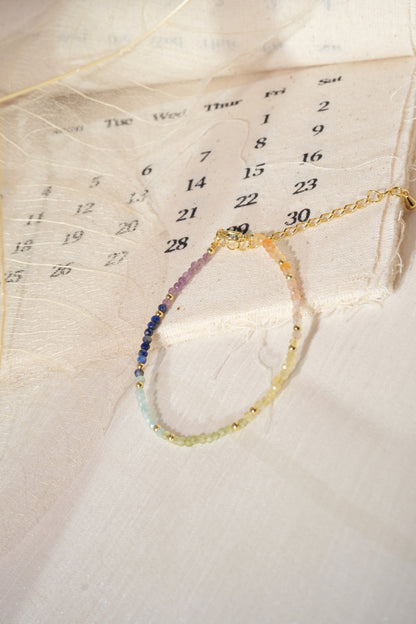 Pastel Blue Green Colorblock Bracelet — real product photo