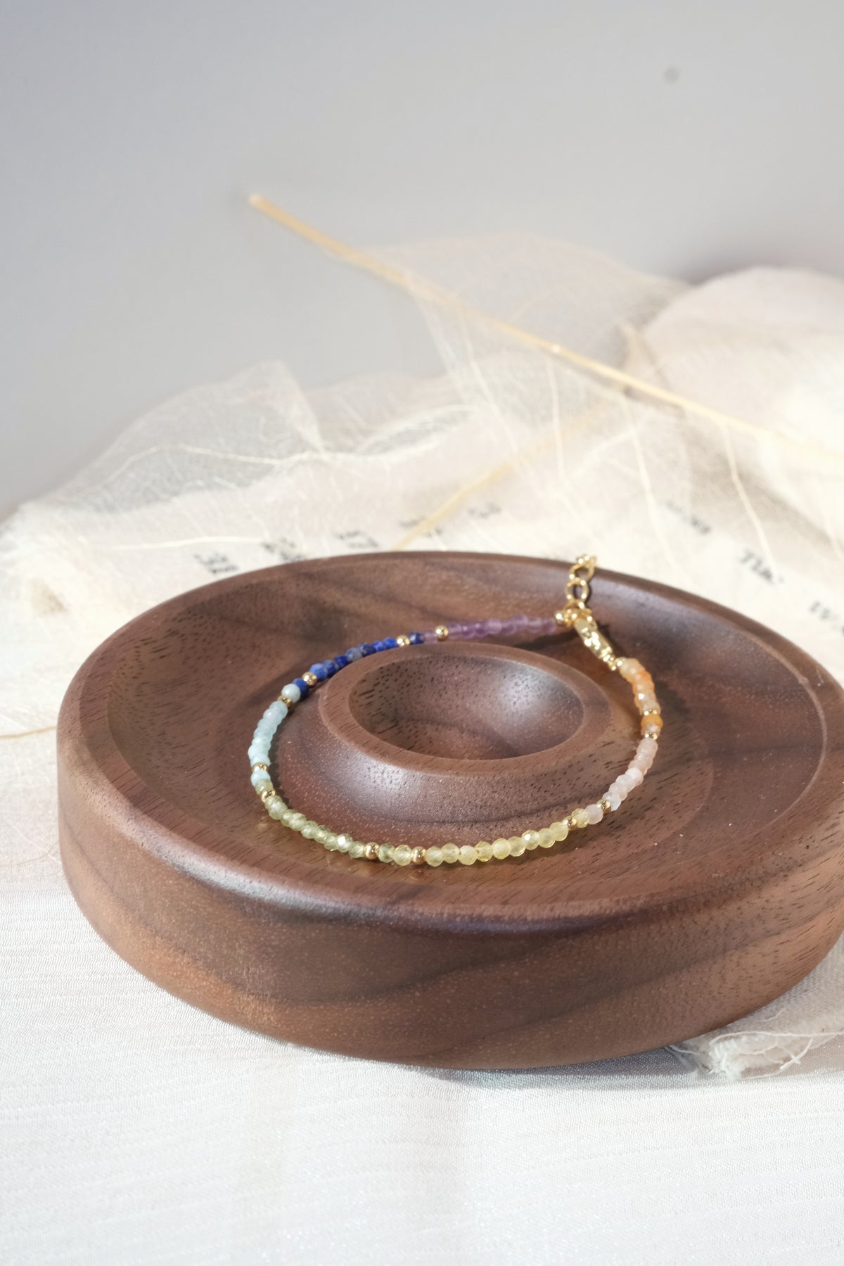 Pastel Blue Green Colorblock Bracelet — real product photo