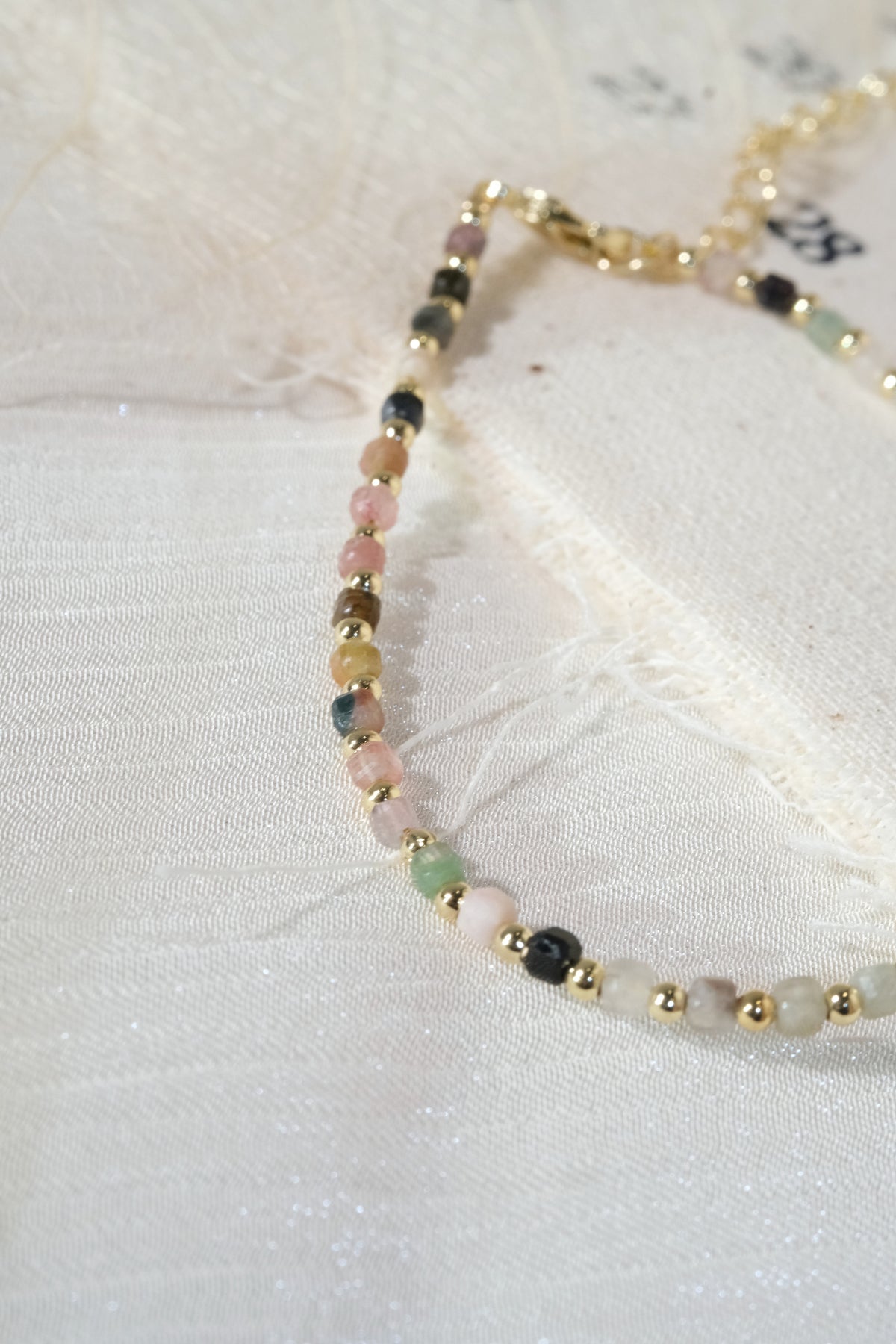 Pastel Dark Accent Round Beads Bracelet — real product photo