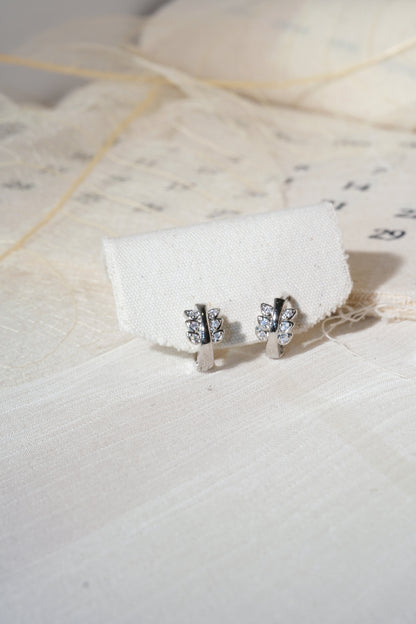 Silver Tone Bar Cluster Hoops Earrings — real product photo