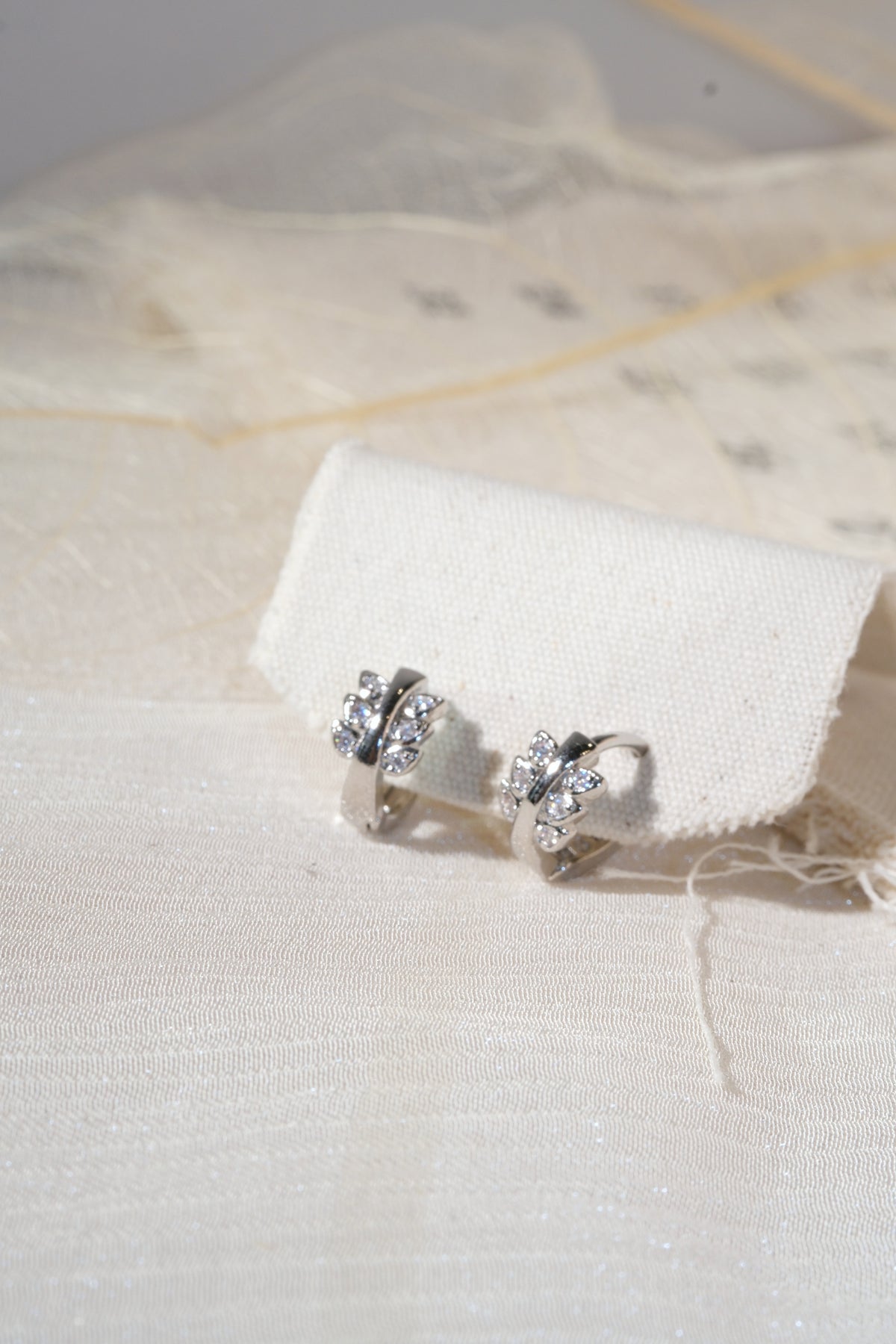 Silver Tone Bar Cluster Hoops Earrings — real product photo