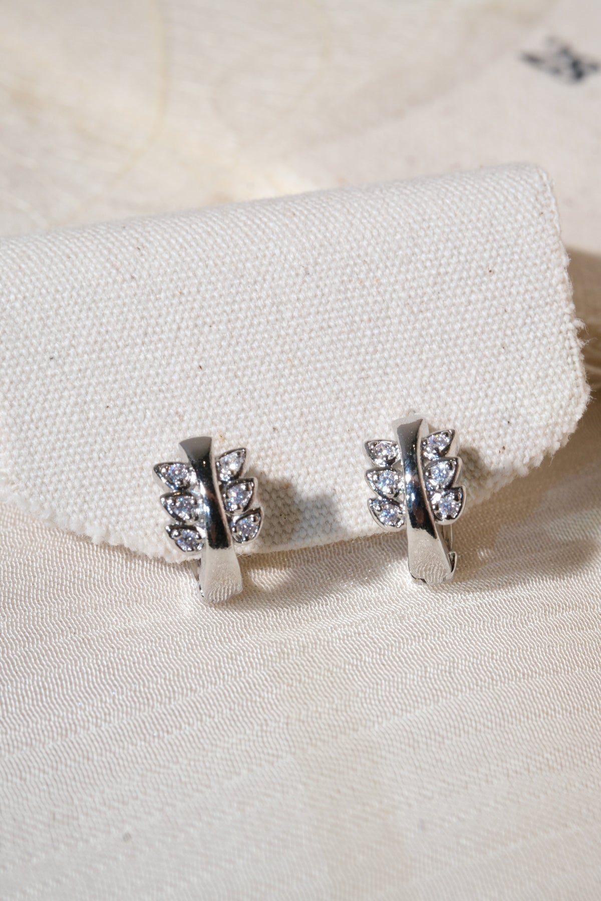 Silver Tone Bar Cluster Hoops Earrings — real product photo