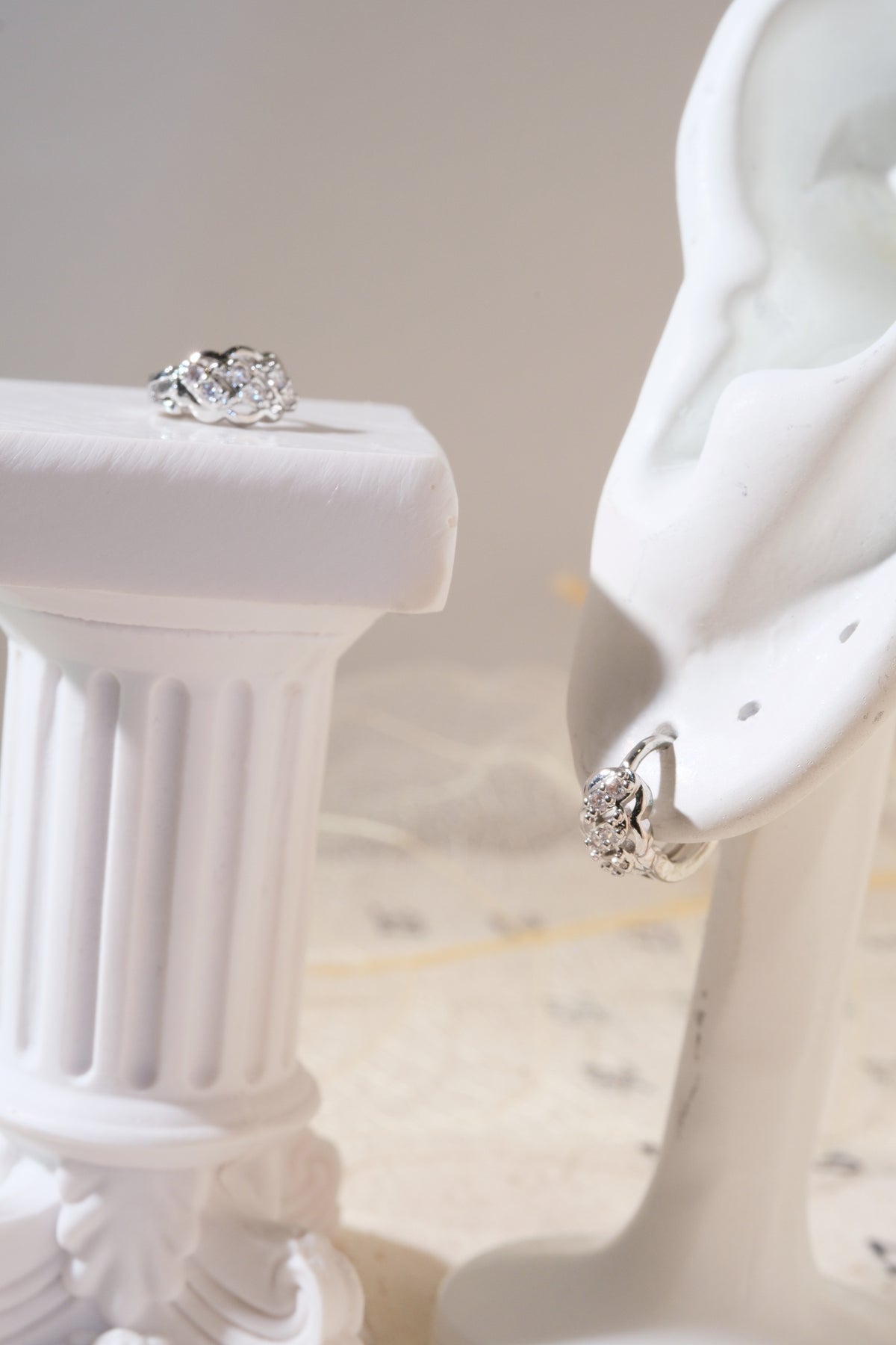 Silver Tone Cluster Hoops Earrings — real product photo