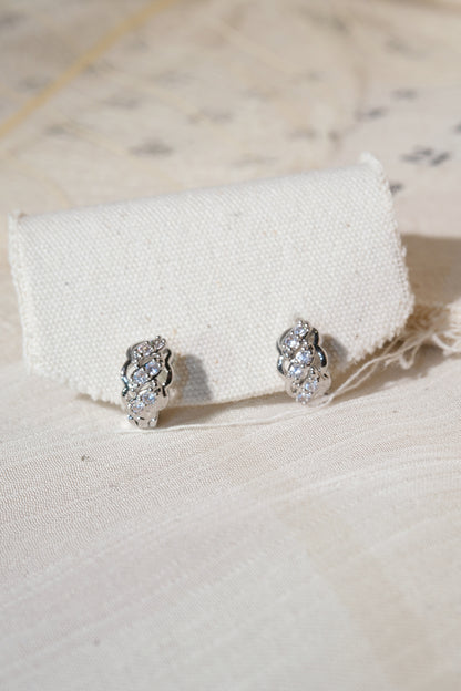 Silver Tone Cluster Hoops Earrings — real product photo