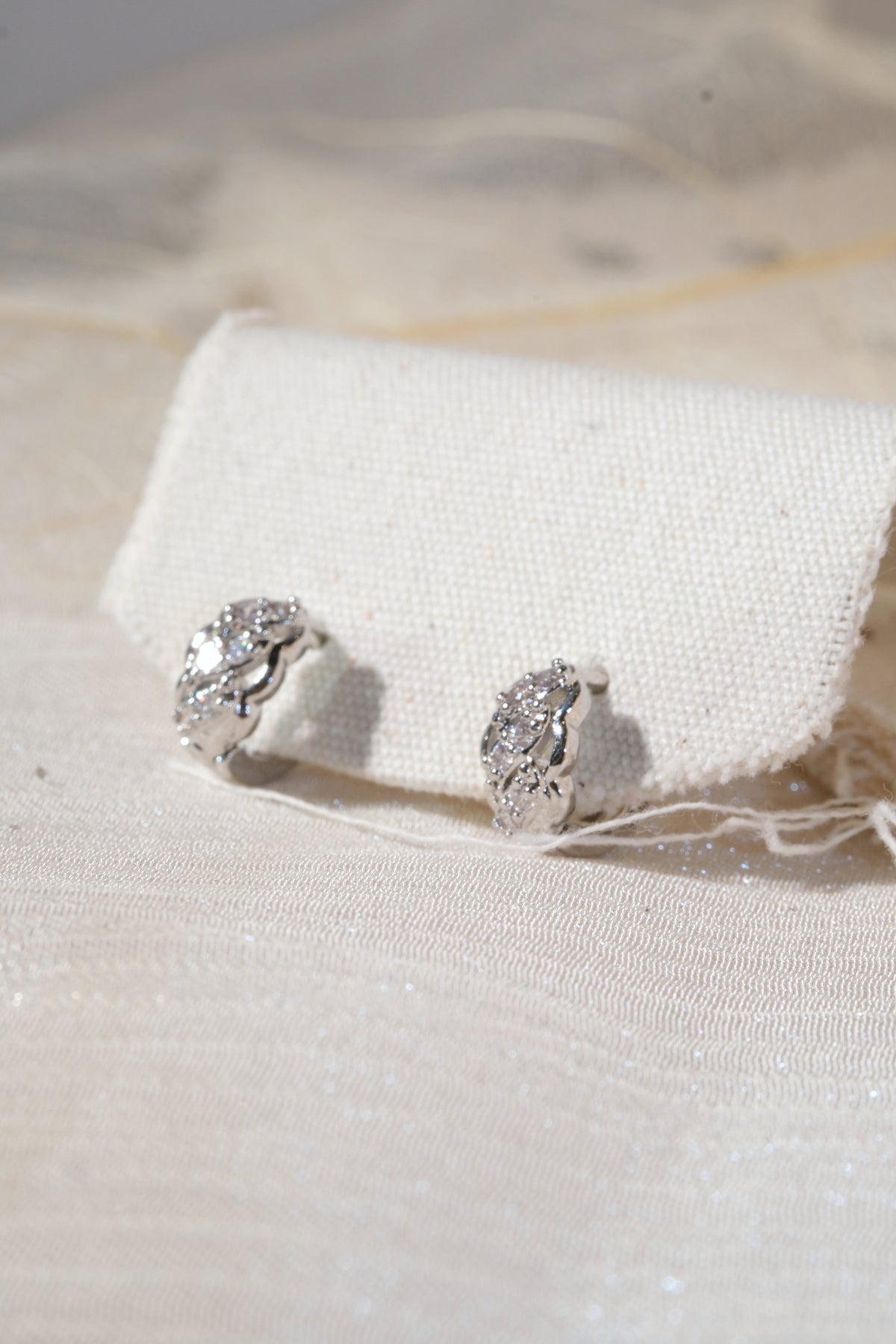 Silver Tone Cluster Hoops Earrings — real product photo