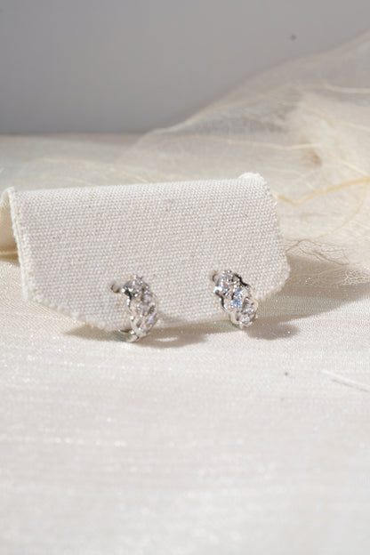 Silver Tone Cluster Hoops Earrings — real product photo
