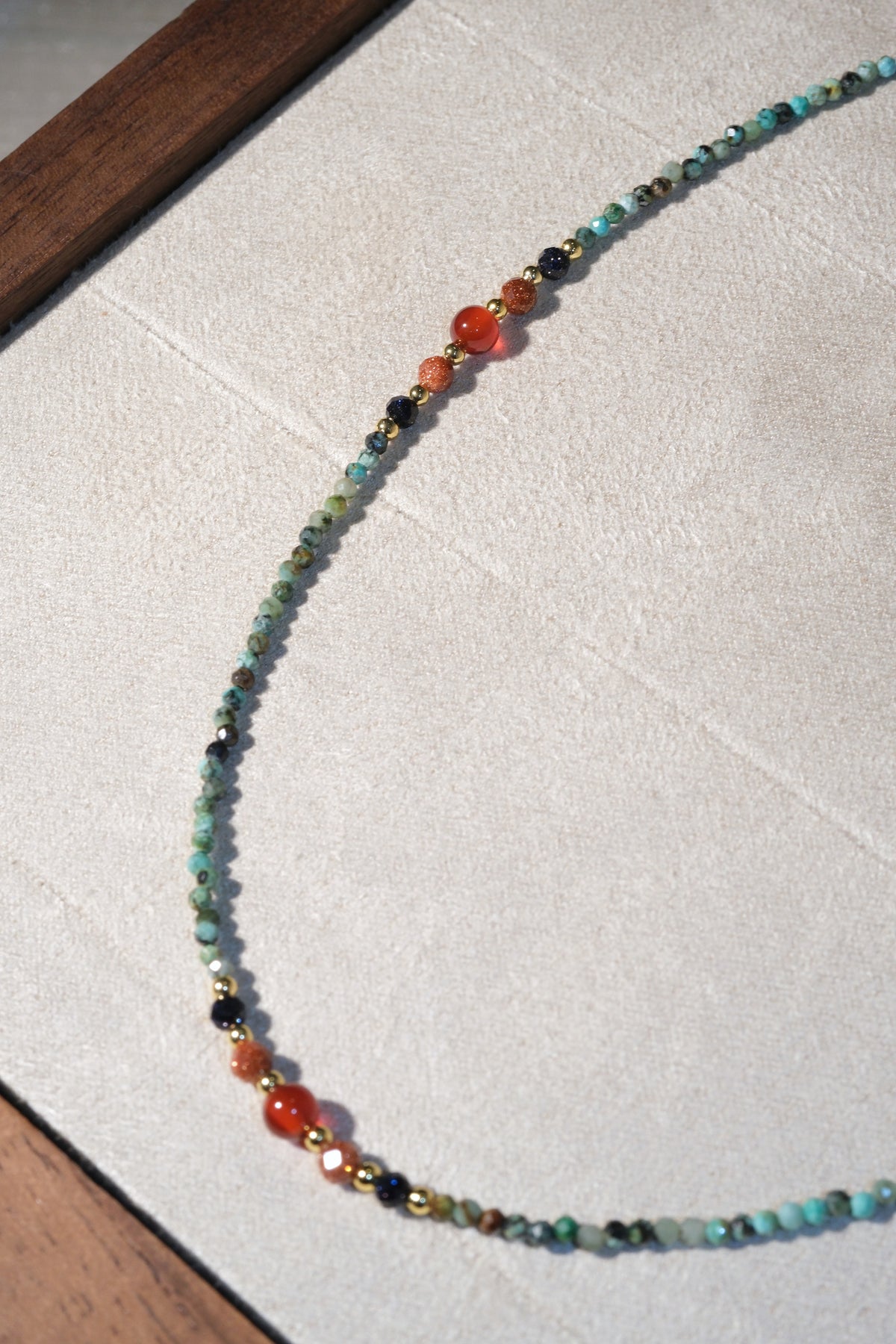 Green Orange Accents Necklace — real product photo