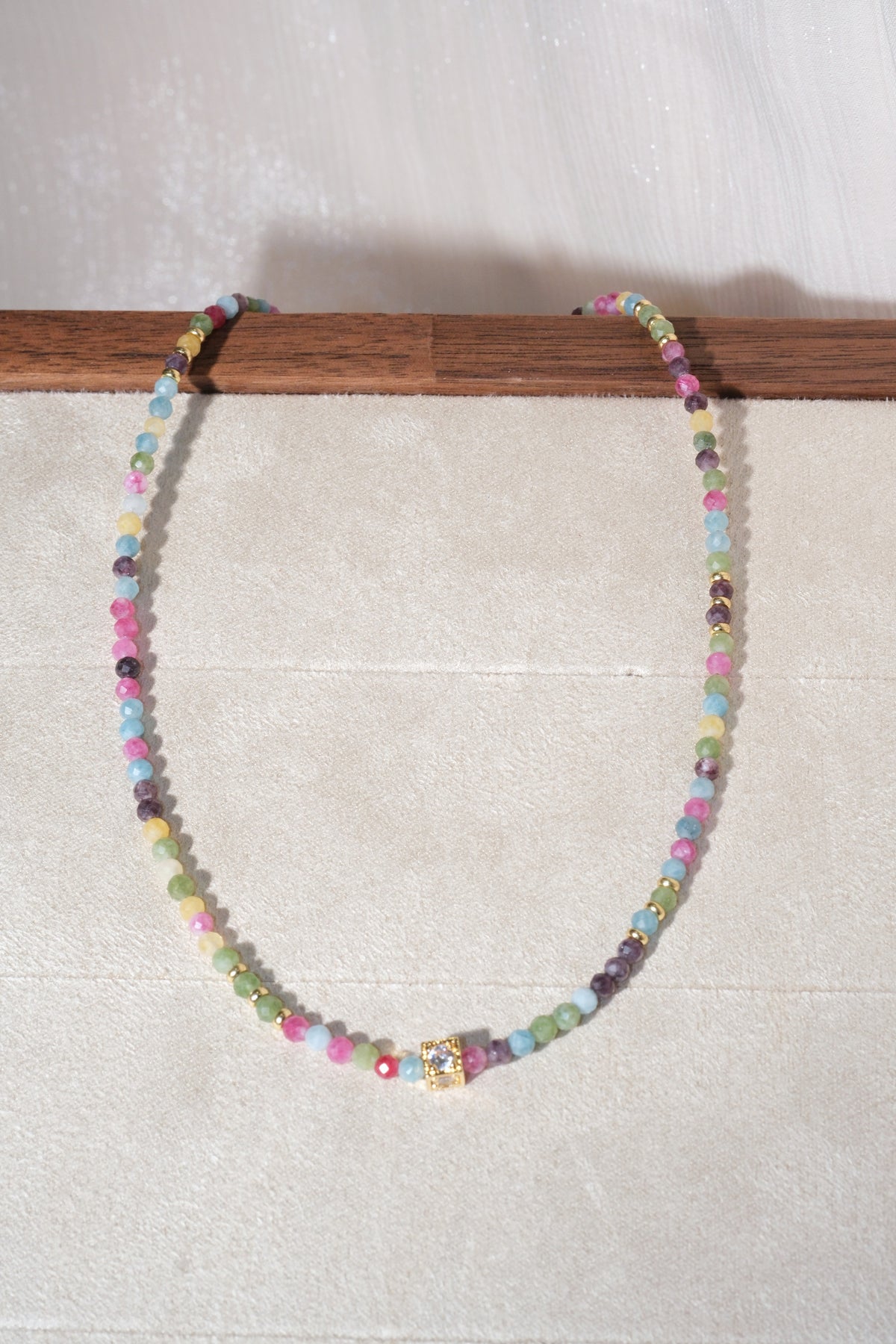 Rainbow Mixed Beads Necklace — real product photo