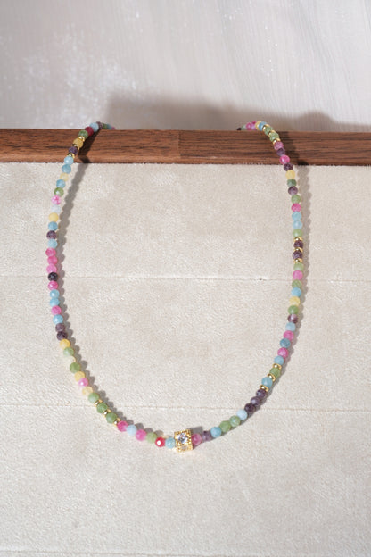 Rainbow Mixed Beads Necklace — real product photo