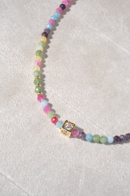 Rainbow Mixed Beads Necklace — real product photo