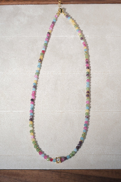 Rainbow Mixed Beads Necklace — real product photo