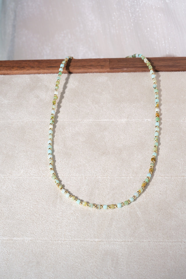 Pale Green Beaded Necklace