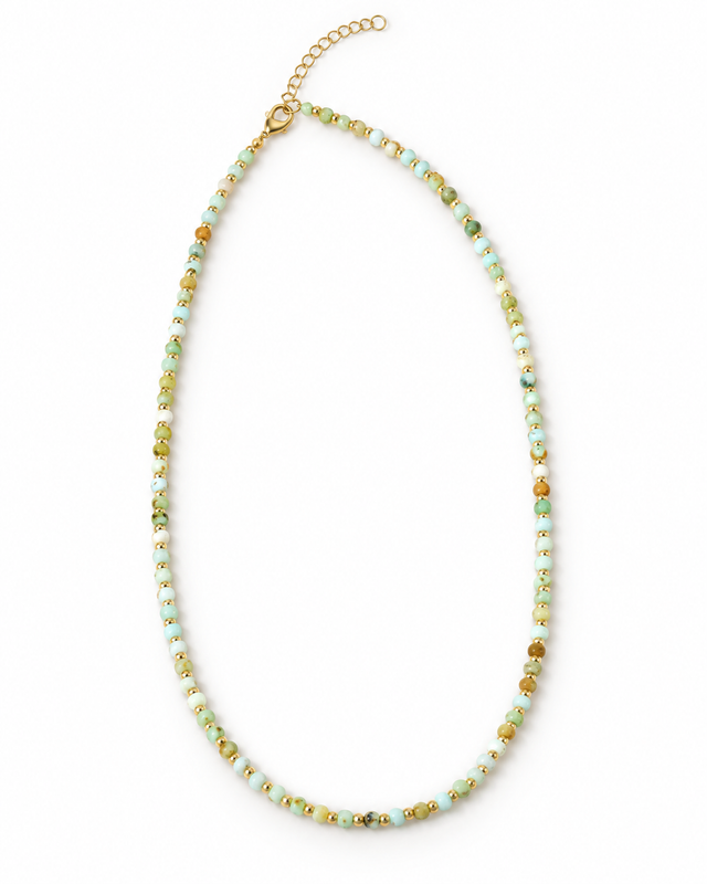 Pale Green Beaded Necklace