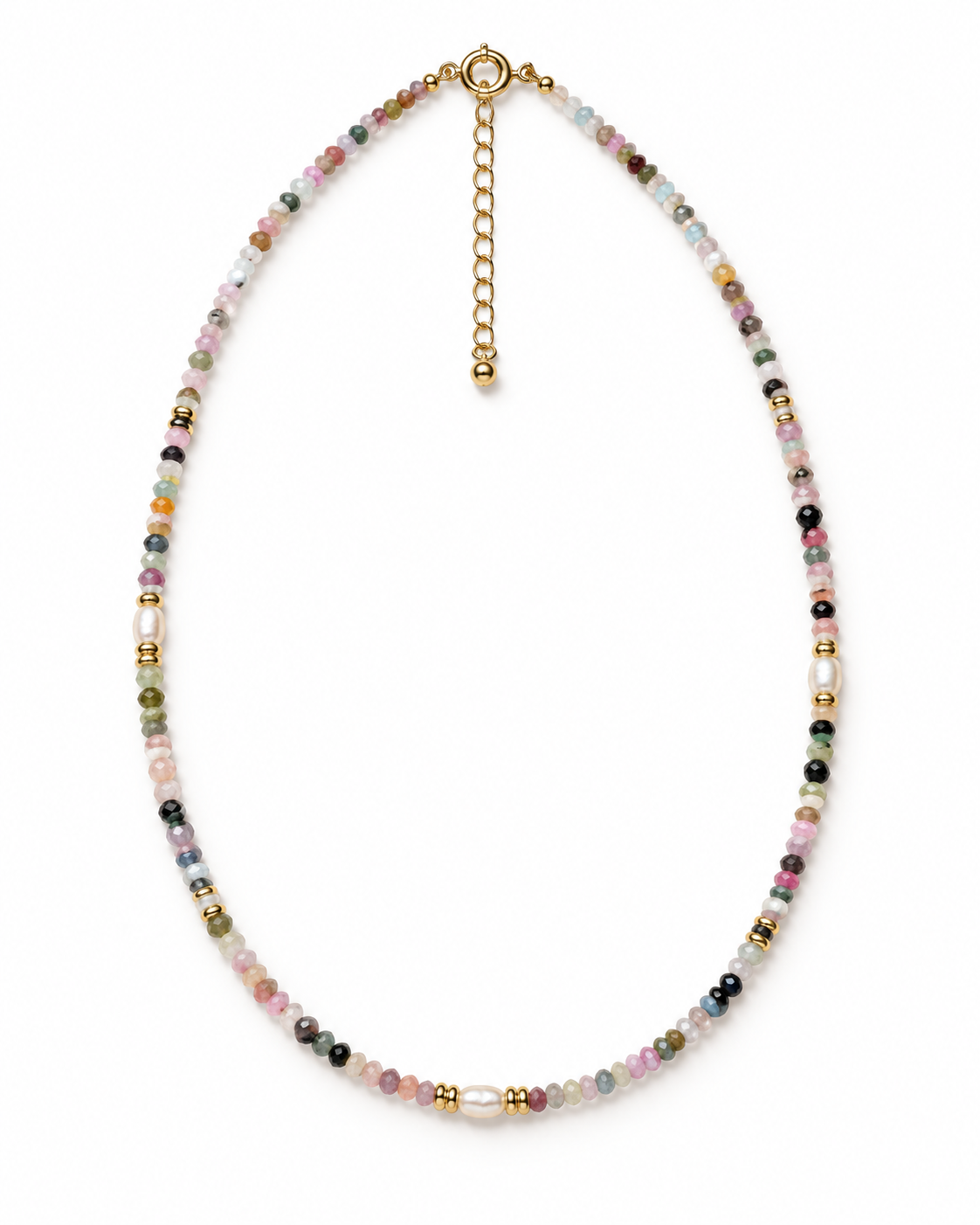 Pastel Dark Accent Beads Necklace